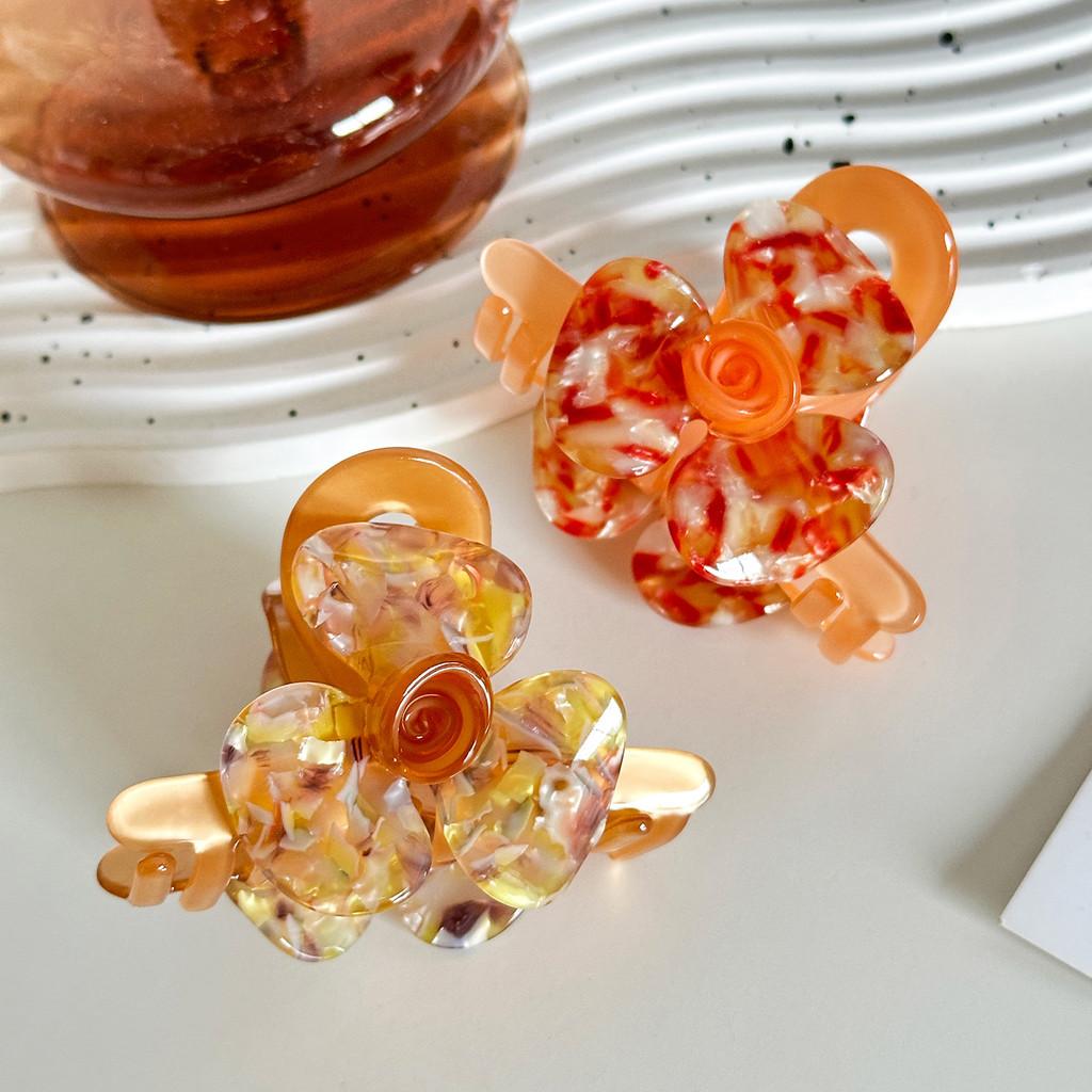 Premium Acetate Flower Hair Accessories For Trendy Half-up Styles In Multiple Vibrant Shades