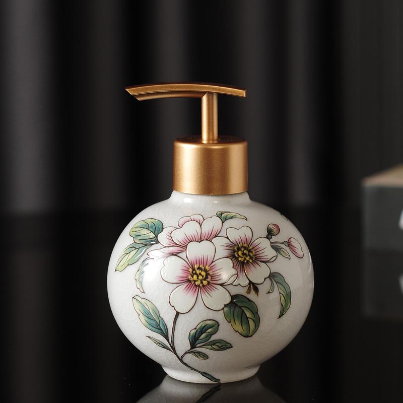 

American style fresh wind ceramic lotion sub bottled hotel beauty salon hand lotion bottle hand cream bottle press bottle