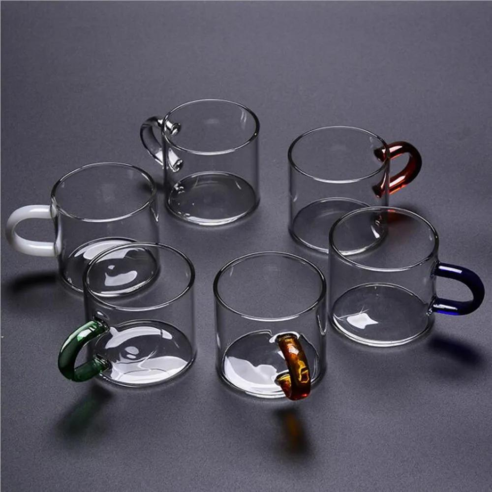 

Transparent Glass Cup Tea Cups Heat-Resistant Cup Anti-Scalding Tasting Cup Kung Fu Tea Set Ear Cup 100ML 100ML