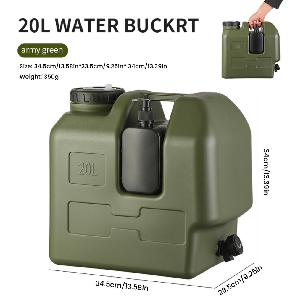 15-20L Portable Camping Water Jug with Spigot and Soap Dispenser Water Tank BPA Free Water Storage Tank for Outdoor Camping Car