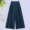 Chinese Style Slimming High-Waisted Wide-Leg Pants