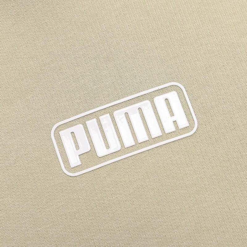 Puma Logo Print Drawstring Hoodie With Long Sleeves Unisex Tops Green 536770-33