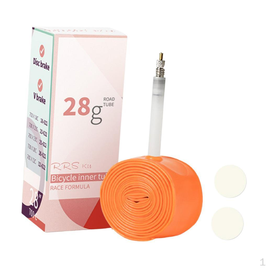 Bike Inner Tube with Valve Punctureproof Repair Replacement Patches Spare Tire for Outdoor