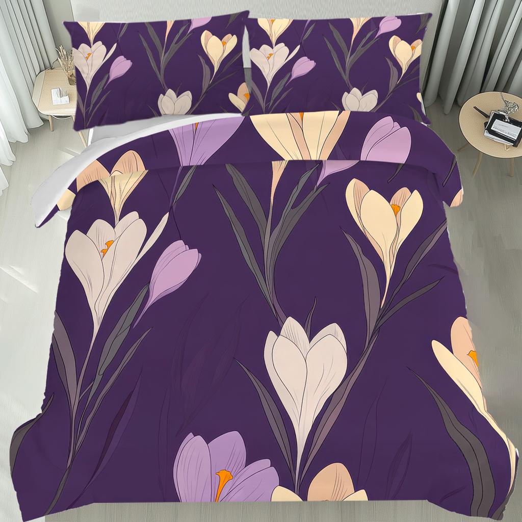 Comforter 3D Floral Pattern Queen Size Four Seasons Bedding Set Home Decor Room Decor 3 Piece Set With 2 S