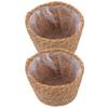 2pcs Rattan Flower Woven Handmade Straw Indoor Plant Storage Basket Home Decor Lightweight Compact Size Seagrass Planter