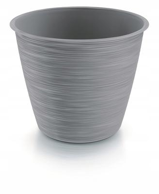 Round Plastic Flowerpot, Light Gray, 17 Cm, Furu