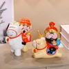 Chinese Style God of Wealth Figurine Resin Zodiac Horse Ornament  Office Decoration