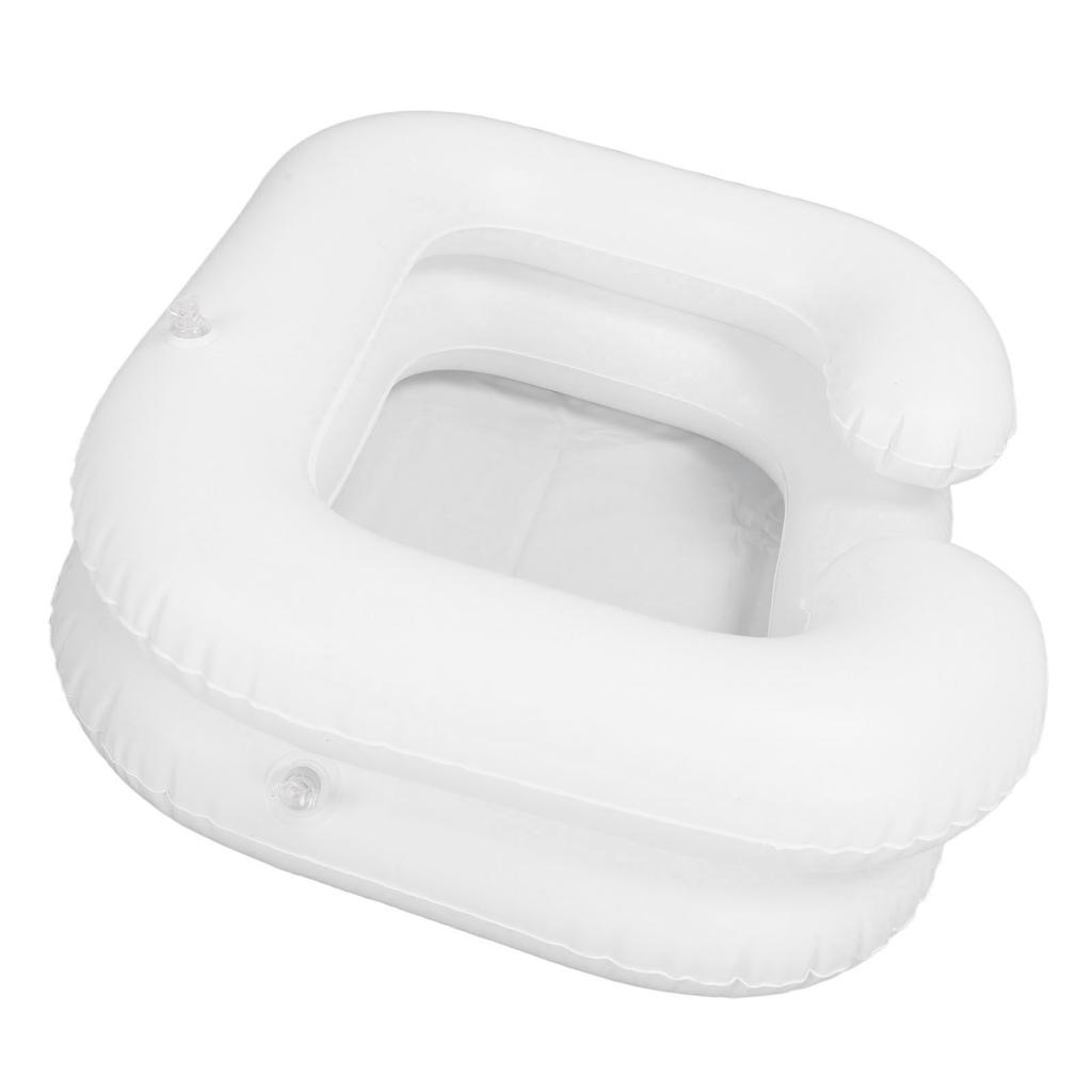 Shampoo-Becken am Bett, aufblasbares Haarwaschbecken aus PVC mit 1 m langem Ablaufschlauch für ältere Menschen mit Behinderung