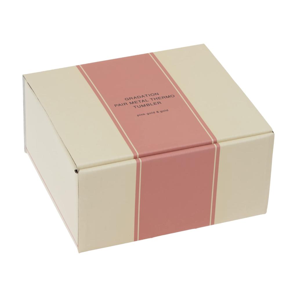 Maebata Tumbler Vacuum Insulated Pair Set Gradient 340ml Pink Gold Gold Stainless Steel Cup Luxe 52272 &