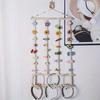 Wall-Mounted Hair Accessories Organizer Macrame Canvas Hanger with Multiple Hooks for Bows, Scrunchies & Clips Storage Display Rack, Hair Accessories