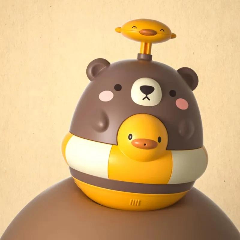 Niedlicher Purzelbär Baby Kleinkind Badespielzeug Kinder Sprinkler Duschspielzeug Cartoon Bär Spiel im Wasser Spielzeug für Alter 1- Jahr