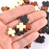 50Pcs Christians Hanging Dangle Pendant Jewelry Crosses Shape Wood Pendants Small Crosses Charm Jewelry Making Supplies