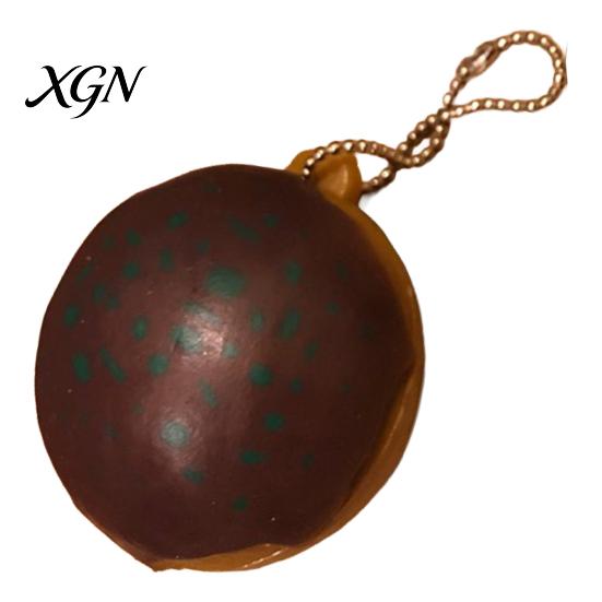 Soft TPR Squeeze Toy with Hanging Chain Simulated Octopus Meatball Shape Portable Keychain Stress Relief Ball Material Pinching Decompressing