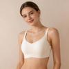 Big-breasted mulberry silk bra, large cup gathering comfort, no steel ring, beautiful back lift and secondary breasts