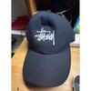Used Stssy Logo Embroidery Cap Black 90s