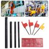 4Pcs Lathe Boring Bar Turning Tool Set S07K/S08K/S10K/S12M-SCLCR06 & T8 Wrenches