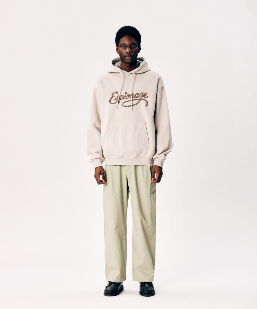 ESPIONAGE 2 Pleats Light Chino Pants Khaki Beige