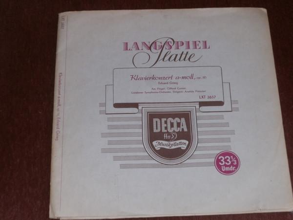 

LP Record EDVARD GRIEG Klavierkonzert AMoll Op. 16 LXT2657 Decca Germany Classical Used
