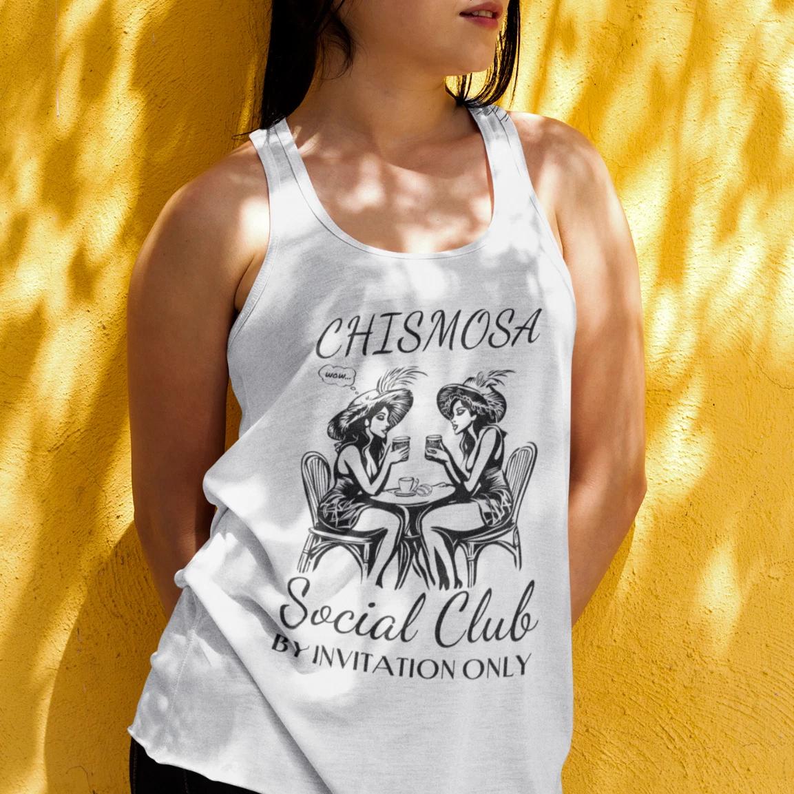Chismosa Social Club Latina Tank Top Chisme Tee Cafecito y Chisme Shirt Hispanic 4XL
