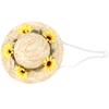 Pet Sombrero Hat Mini Straw Hat Pets Birthday Party Hats with Flowers for Small and Medium Dogs CatsYellow Flowers S