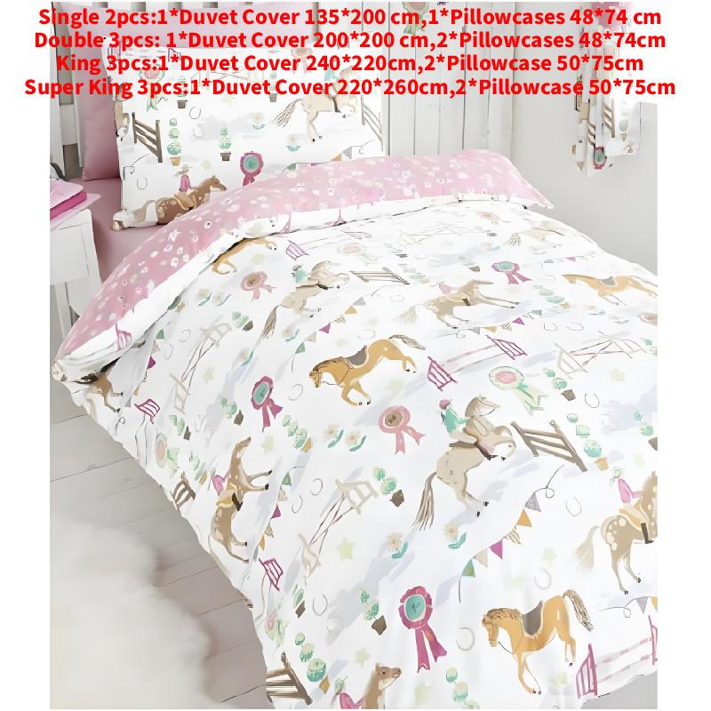 Horse Show Duvet Cover Set Horse Bedding Single Household Supplies Bedroom For