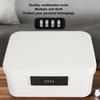 Lockable Box Lockbox 9L Capacity Lockable Storage Trunk for Files Document Organizer Double Layer Password Storage Locking Box