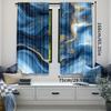 2Pcs Modern Simplistic Curtain Abstract Marble Luxury Art Beautiful Blue And Gold Decorative Window Drapes A