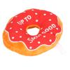 Pet Donut Toy Plush Bite Resistant Teeth Grinding Christmas Pattern Dog Squeaky Toy for Puppy Cat