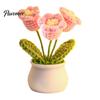Artificial Sunflower Desktop Decor Handmade Crochet Potted Flower Decoration, Knit Decor, Gift for Women, Mom, Teacher, Friend, Birthday Crocheted