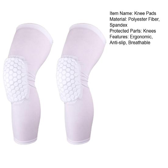 Knee Pads Compression Padded Long Leg Sleeve Knee Protection Brace for Basketball