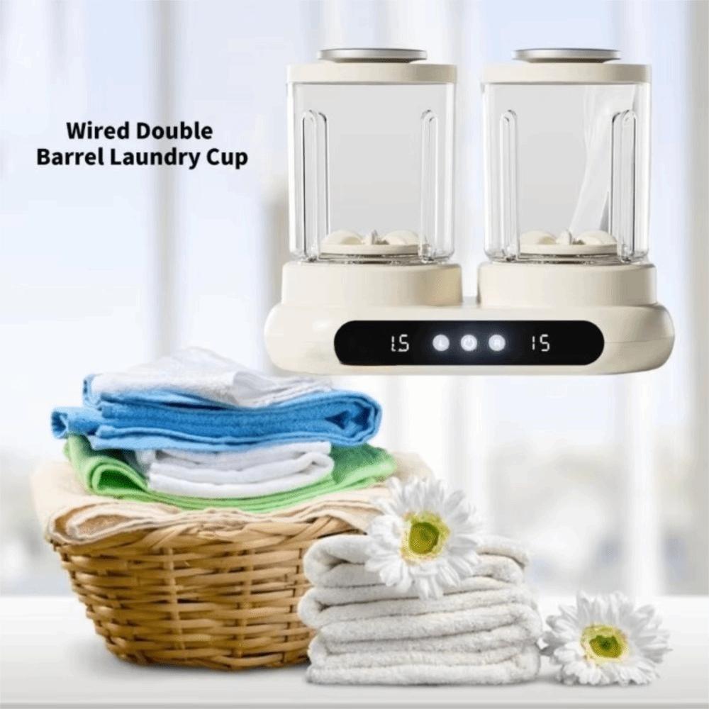 Rotating Dual-bucket Laundry Cup Compact Travel Mini Washer Underwear and Socks Washer  Dormitory