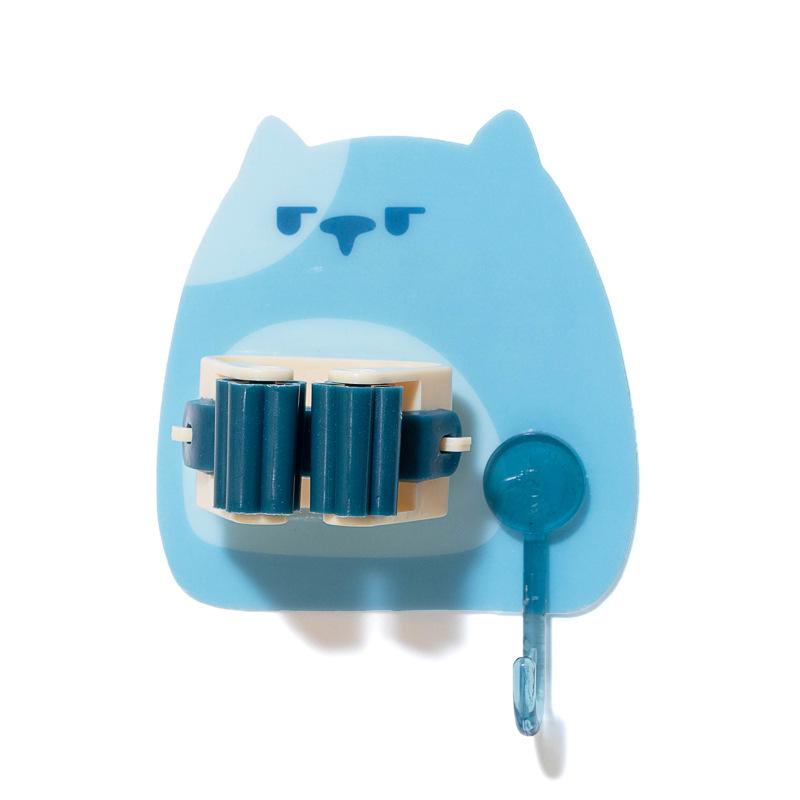 

Bubble Bear Бесследный держатель для швабры и веника - Клейкий, крючок-клипса без сверления светло-синий