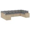 VidaXL Garden Lounge Set with Cushions 10 Pcs, Patio Sofas, Patio Furniture Set, Outdoor Furniture, Beige 3255406