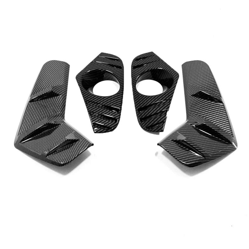 For Toyota RAV4 RAV 4 XA50 - ABS Carbonfiber Front Foglight Fog Light Lamp Cover Trim Frame Sticker Exterior Accessories