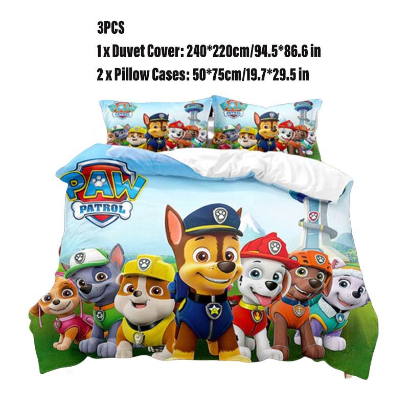 Povlečení Tlapková patrola Polyesterové ložní prádlo pro děti Obsahuje 1 povlak na polštář a 1 povlak na přikrývku Velikost 135x200cm