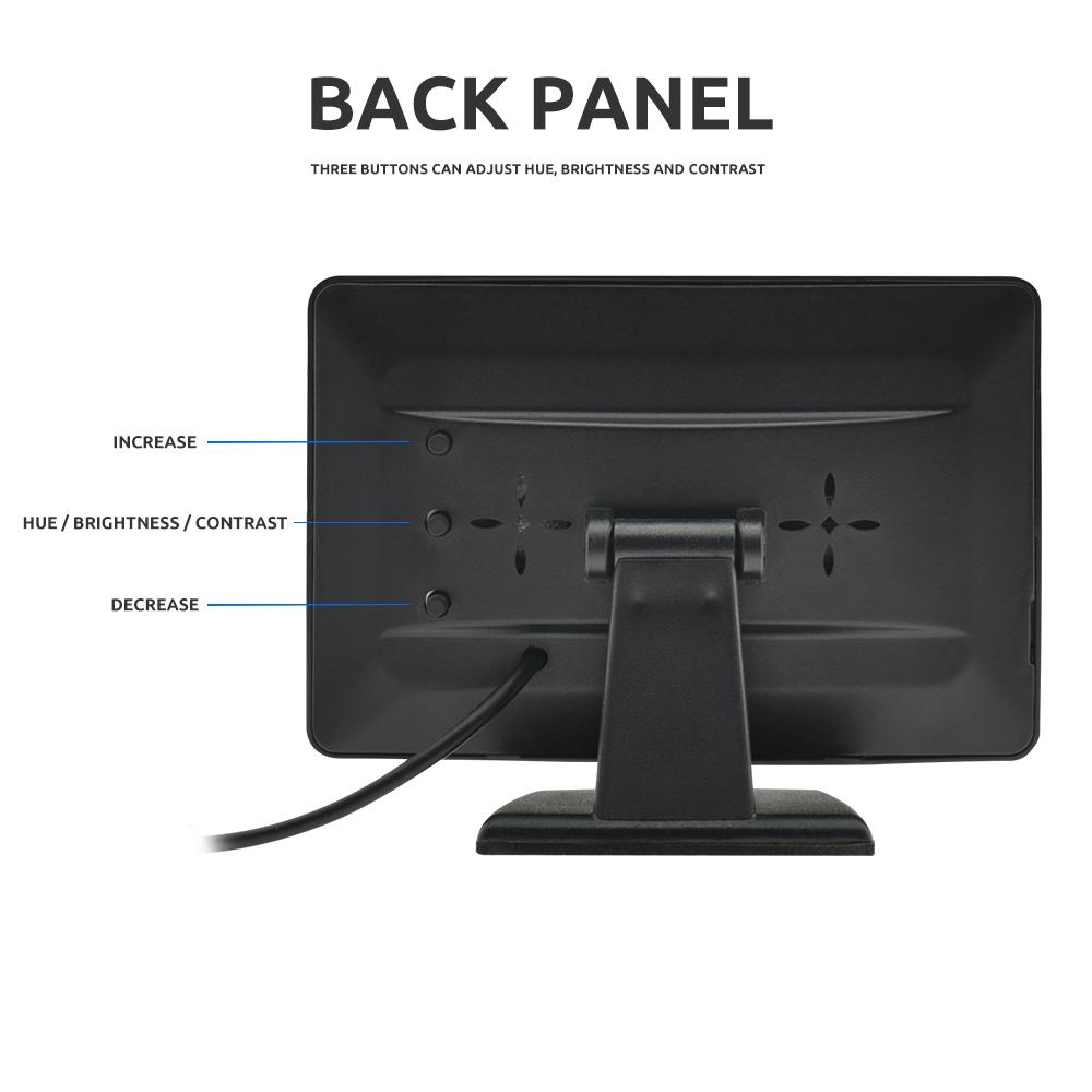 Parking Backup Car Rear View Camera Screen with Monitor Vehicle 9-36V LED HD Reversing with Screen 4.3 Inch