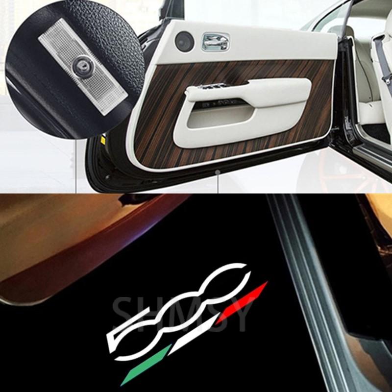

2Pcs Led Car Door Welcome Lamp Accessories For Fiat 500x 2015-2023 500L 2013-2019 3D Projector Customize Ghost Shadow Lamp