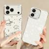 Modern Colorful Stars Pattern Case For iPhone 17 Pro Max Plating Lens Frame Clear Soft Cover For iPhone 16 15 14 13 Pro Max 11 16E 17E