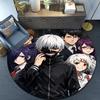 Tokyo Ghoul Masked Mystery Round Rug for Livingroom,Bedroom, Palyroom, Chair Rug, Area Rug, Circle Carpet, Fan Christmas Gift