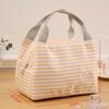 1PC Stripe Lunch Bag Insulated Cold Picnic Carry Case Portable Thermal  Lunch Pouch Container Food Storage Bags 22x15.5x17cm