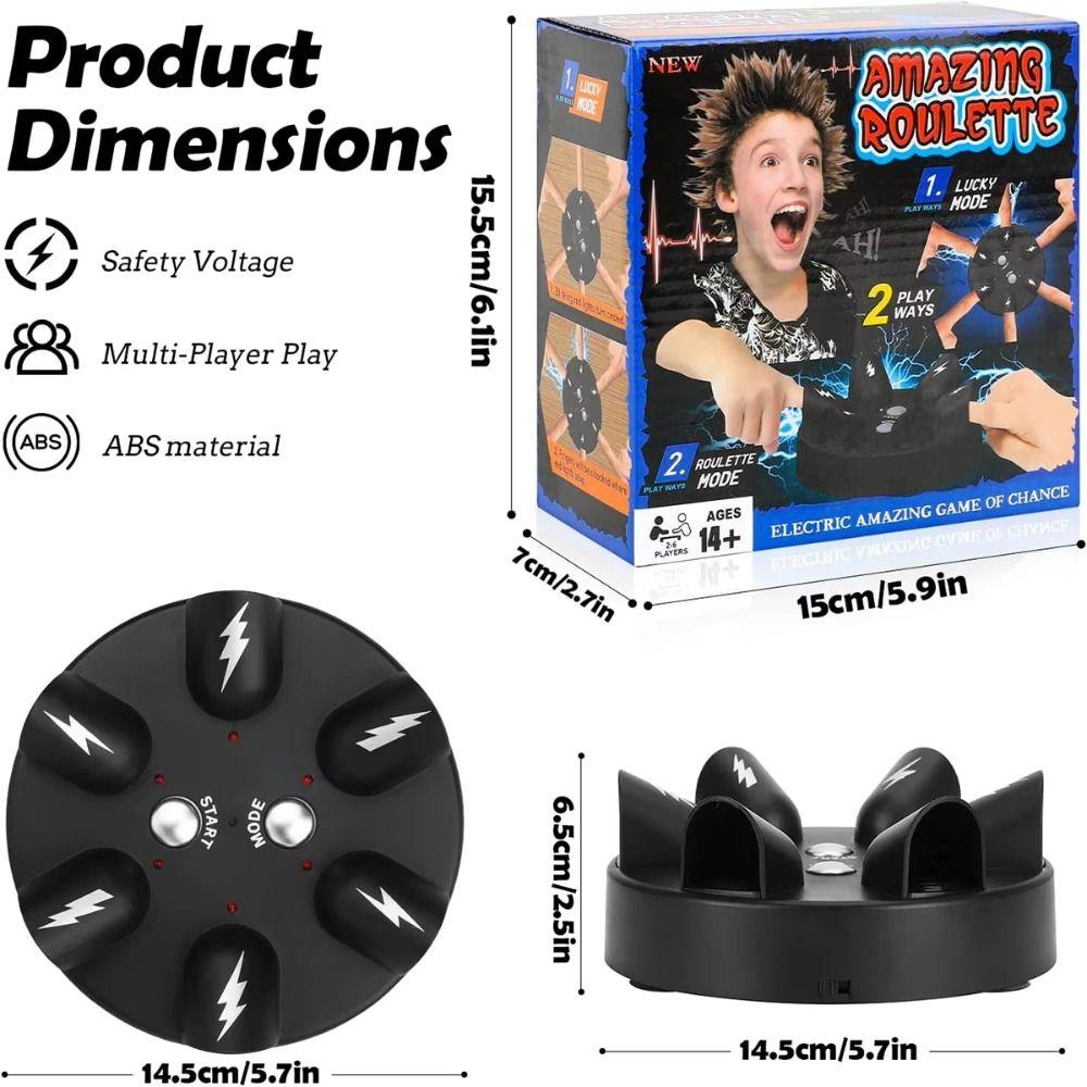 Interesting Electric Shock Finger Game Funny Electric Shocking Roulette  Micro Polygraph