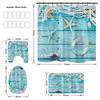 Bathroom Accessories Set Ocean Theme Shower Curtain Bath Mat Toilet Cover U Shape Pad Durable For Home Hotel Gifts