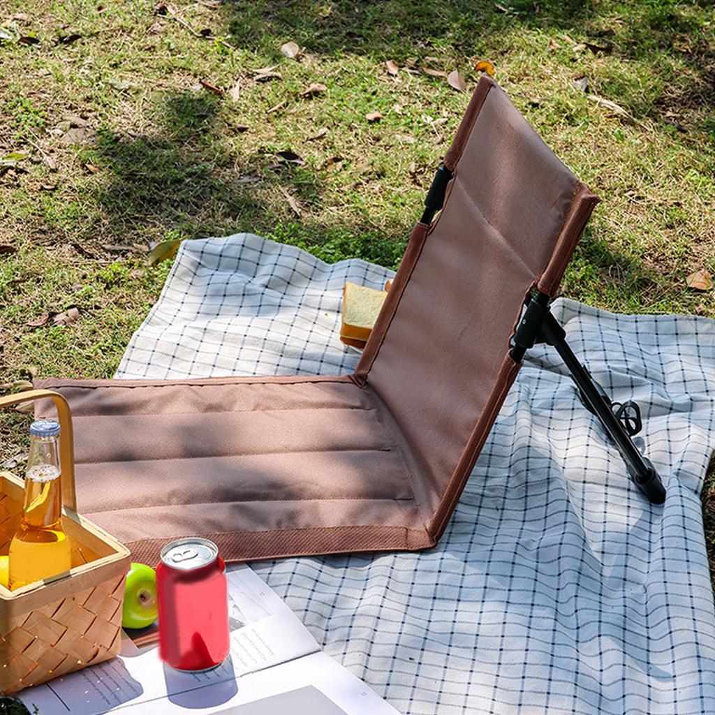 Portable Beach Floor Chair Adjustable Back Support Beach Floor Chair Lightweight Aluminum Tube Comfortable Folding for Outdoor