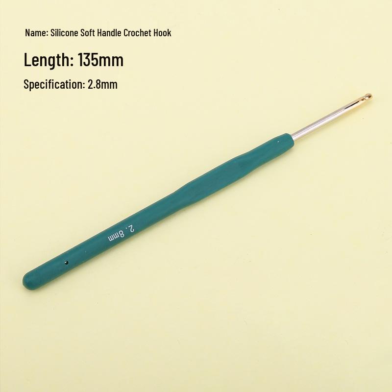 Candy-colored Crochet Hook with Gold-Plated Head - Soft Handle for DIY Sweaters, Shoes, and Hats