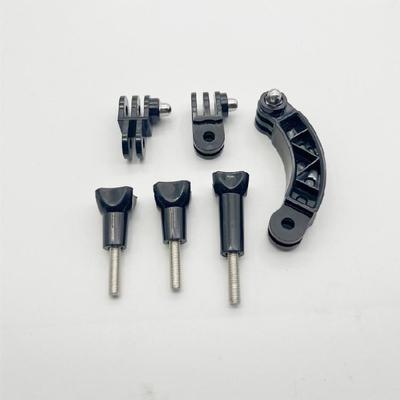 Portable Helmets Arm Extension Curved Poles Set 7.50cm/13.50cm/19.50cm for Action Cameras Optional Screws Set
