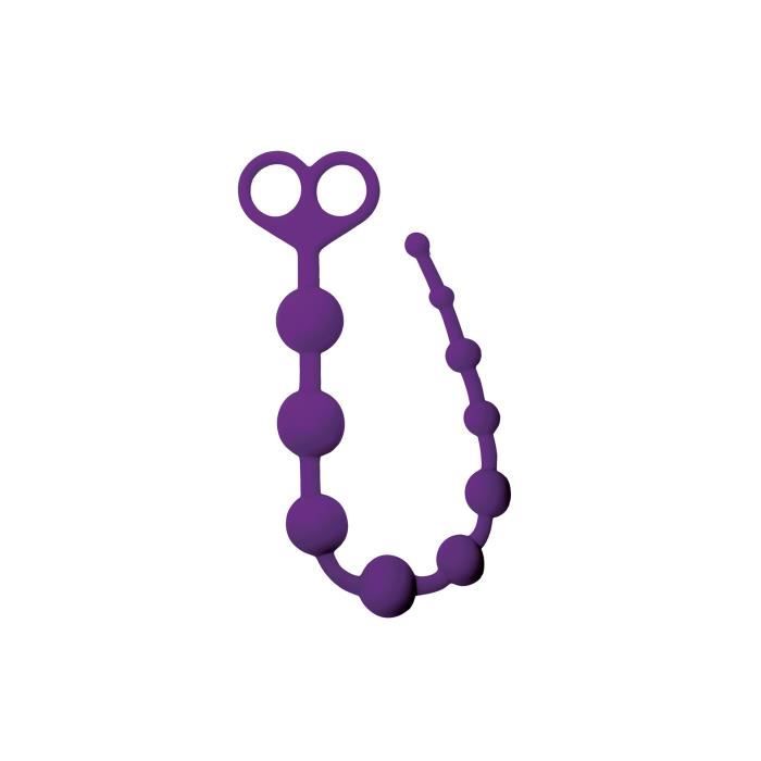 Anal Beads - Virgite - 10 Balls - Purple - Optimal Anal Stimulation