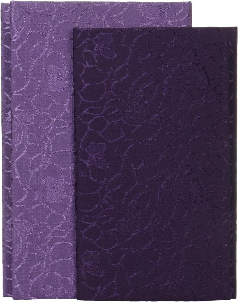 Taiko Sangyo Chirimen Silk Fukusa (Crepe Silk Wrapping Cloth) Set for Congratulations and Condolences, Soft Type, Made in Japan, Purple, 697-1