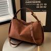 Large Capacity Crossbody Commuting Tote Bag Advanced Retro Bag for Women's   Textured Frosted Shoulder Bag with
