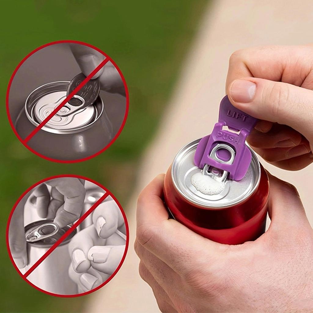 Drinks Can Opener Manual Easy Opener Can Stopper Plastic Can Opener for Children and Older