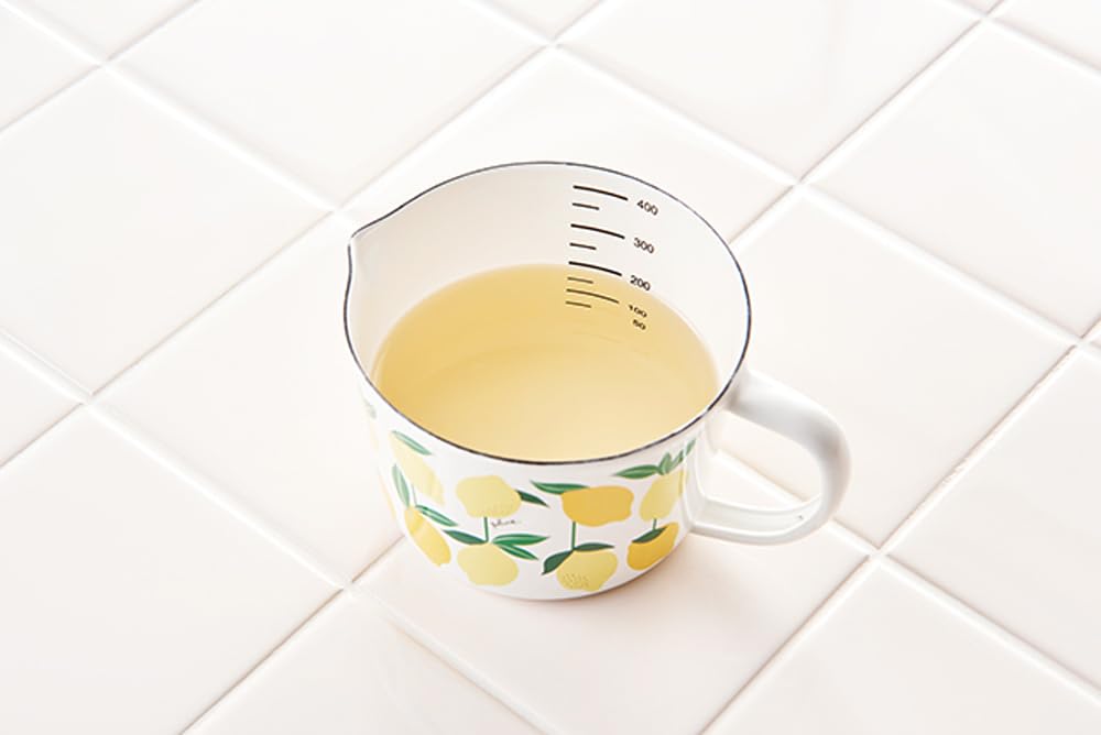 Toyohoro Plune Enamel Measuring Cup, Lemon, Small, MC-608